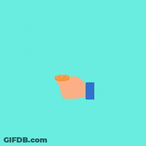 Animated Hand Coin Flip GIF