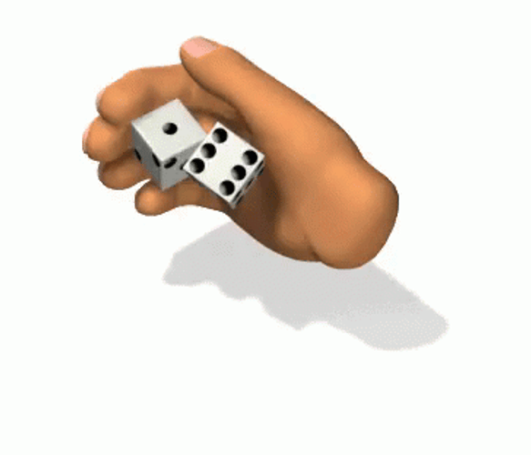 Animated Hand Rolling Dice GIF