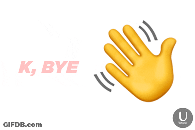 Animated Hand Waving K Bye GIF
