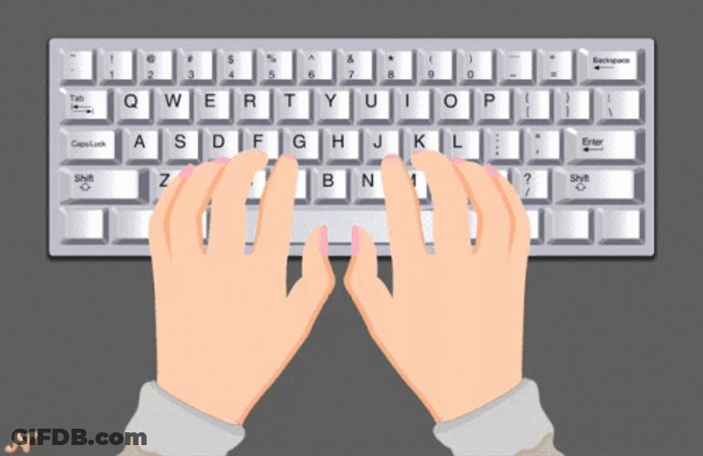 Animated Hands Keyboard Typing GIF
