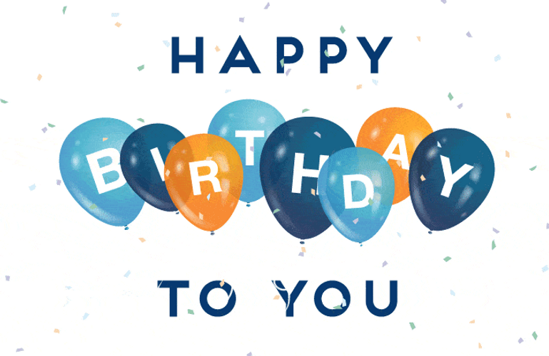 Animated Happy Birthday Balloons GIF