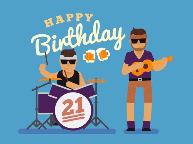 Animated Happy Birthday Beer GIF
