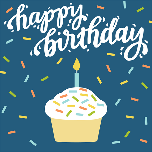 Animated Happy Birthday Cupcake GIF