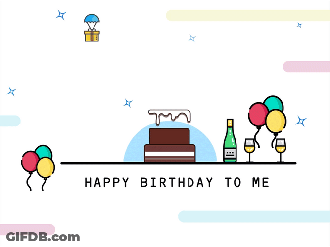 Animated Happy Birthday To Me GIF