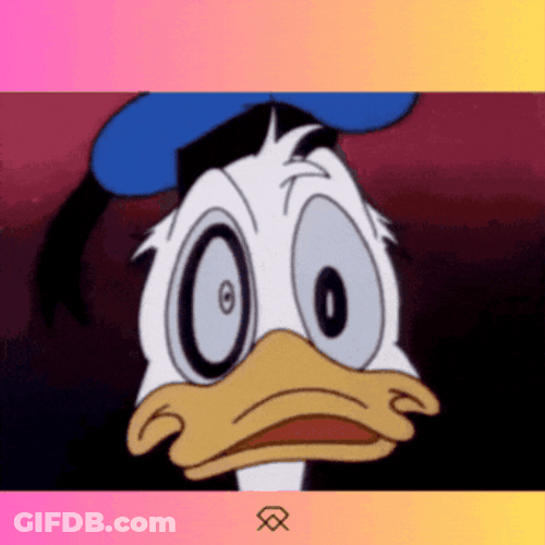 Animated Happy Monday Donald Duck Wobbly Eyes GIF