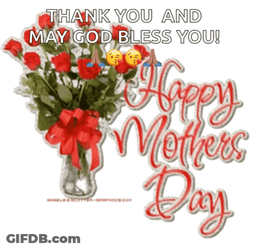 Animated Happy Mothers Day God Bless You Mom GIF