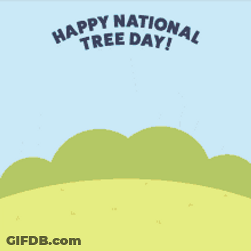 Animated Happy National Tree Day Celebration GIF
