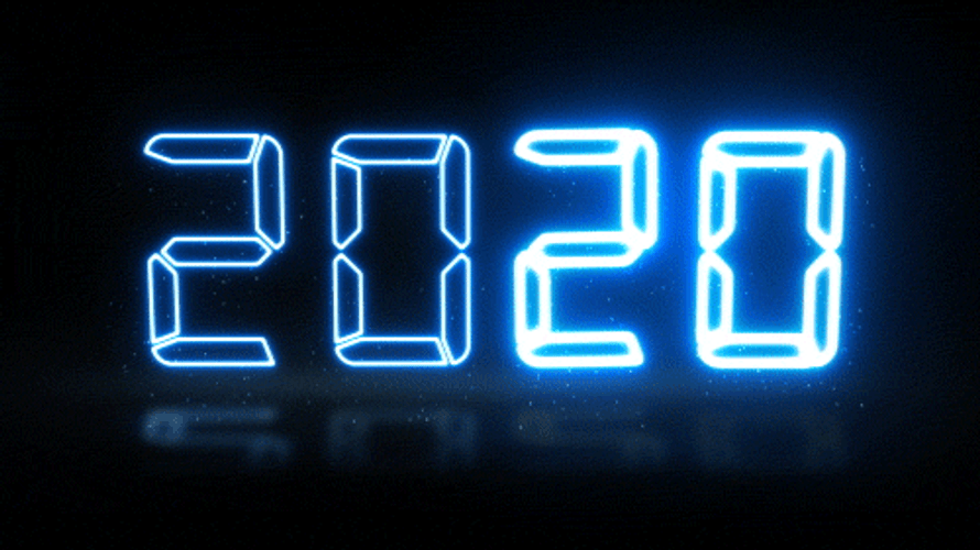 Animated Happy New Year 2020 GIF