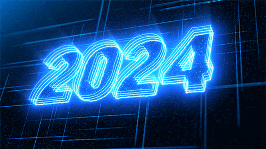 Animated Happy New Year 2024 GIF