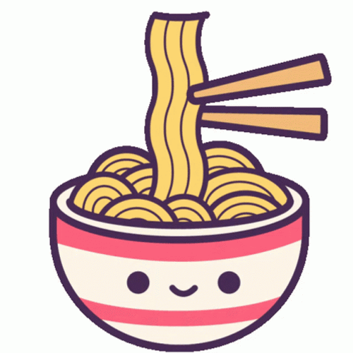 Animated Happy Noodle Bowl GIF