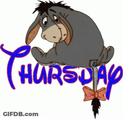 Animated Happy Thursday Eeyore Winnie The Pooh GIF