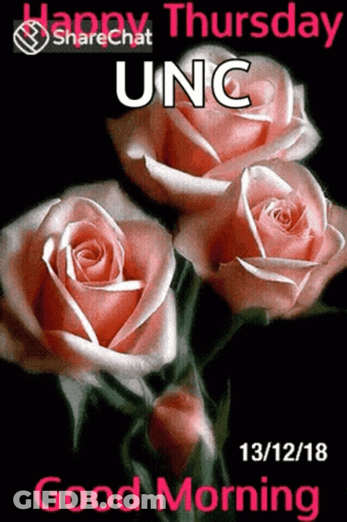 Animated Happy Thursday Good Morning Blooming Flowers GIF