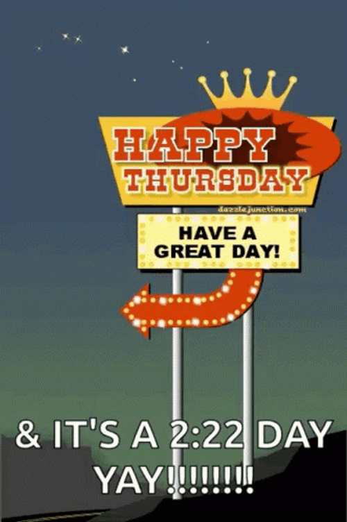 Animated Happy Thursday Have A Great Day Highway Signage GIF