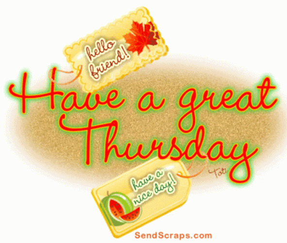 Animated Happy Thursday Letter Hello Friend GIF