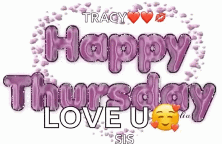 Animated Happy Thursday Love You Love Emoji GIF