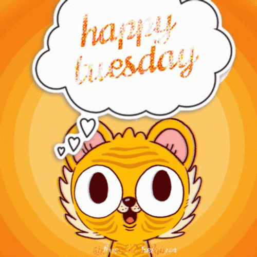 Animated Happy Tuesday Cartoon Animal GIF