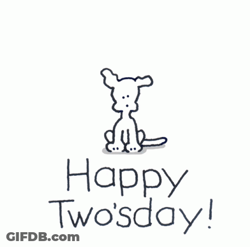 Animated Happy Tuesday Chippy The Dog GIF