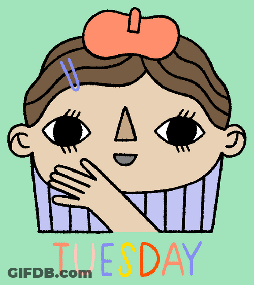 Animated Happy Tuesday Happy Day Girl GIF