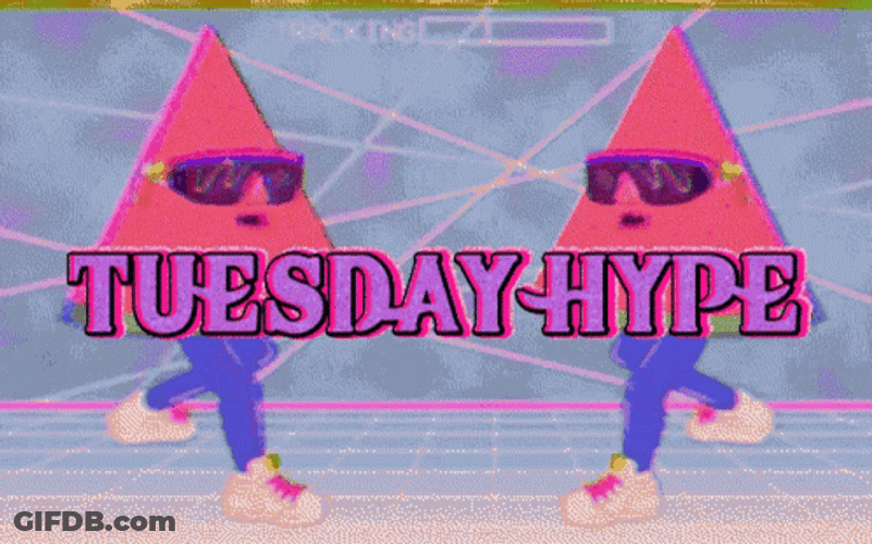 Animated Happy Tuesday Hype Cool Triangle GIF