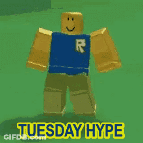 Animated Happy Tuesday Hype Roblox Dance GIF
