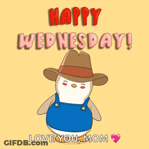 Animated Happy Wednesday Dancing Penguin GIF