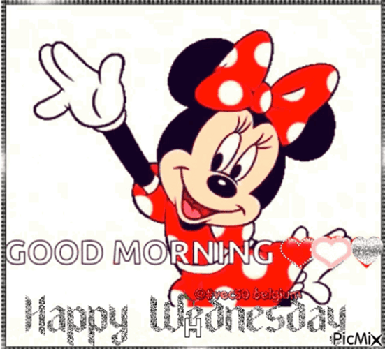 Animated Happy Wednesday Minnie Mouse GIF