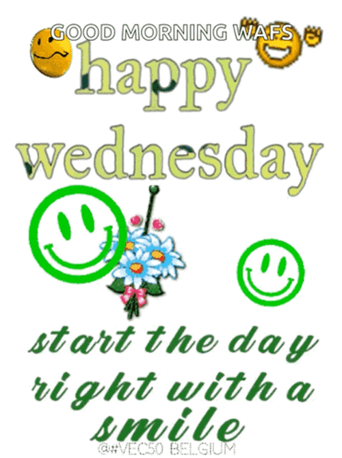 Animated Happy Wednesday Smile Emoji GIF
