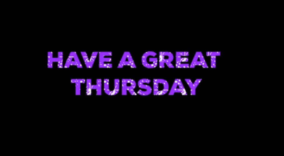 Animated Have A Great Happy Thursday Purple Glitters GIF