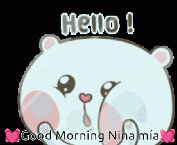 Animated Hello Hi Good Morning Mia GIF