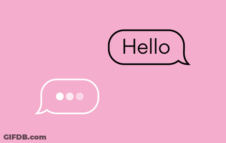Animated Hello Text Message Composing A Reply Sticker GIF