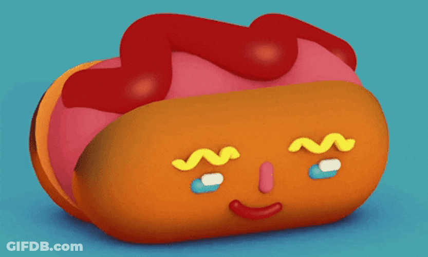 Animated Hotdog Eyebrows Raise GIF