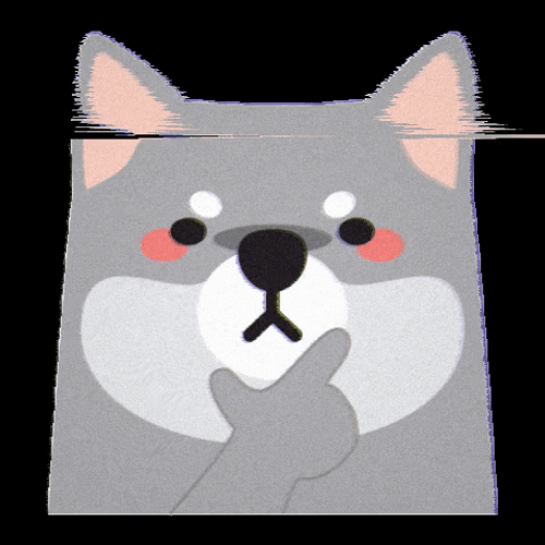 Animated Husky Thinking Seriously GIF