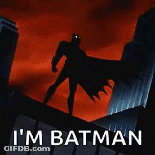 Animated Im Batman With Lightning Strike GIF