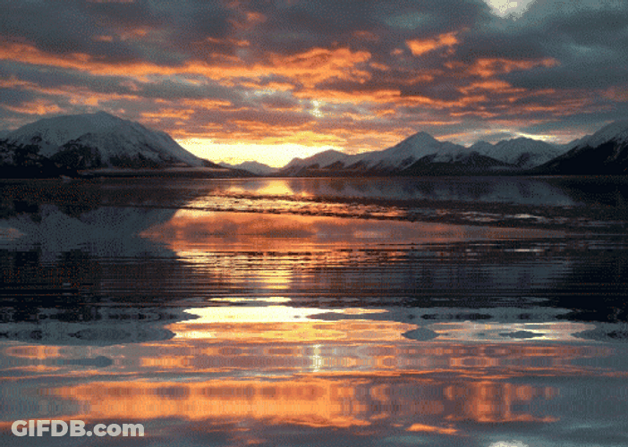 Animated Image Aesthetic Sunset Water GIF