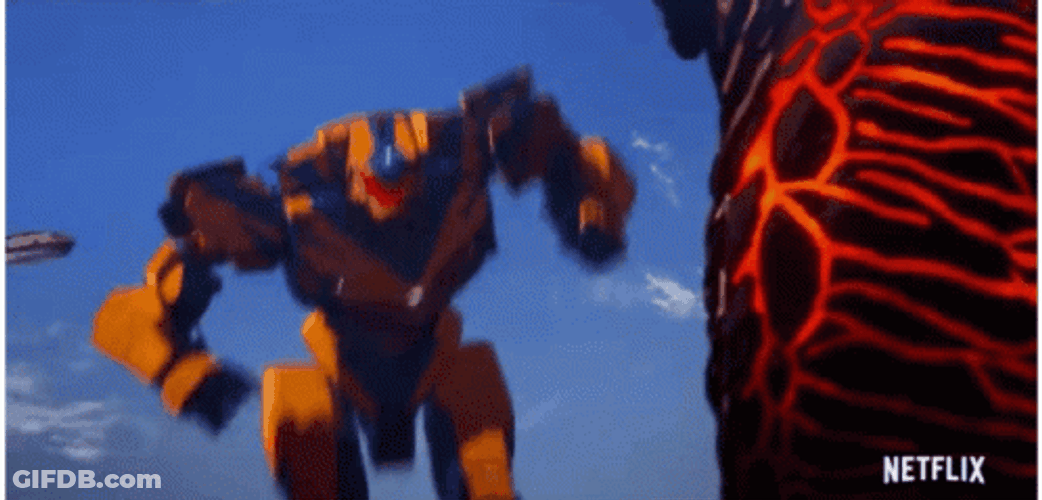 Animated Jaegers Slam Pacific Rim GIF