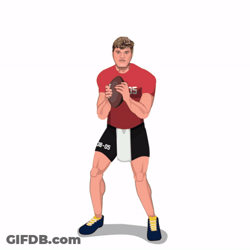 Animated Jj Mccarthy Football Toss GIF