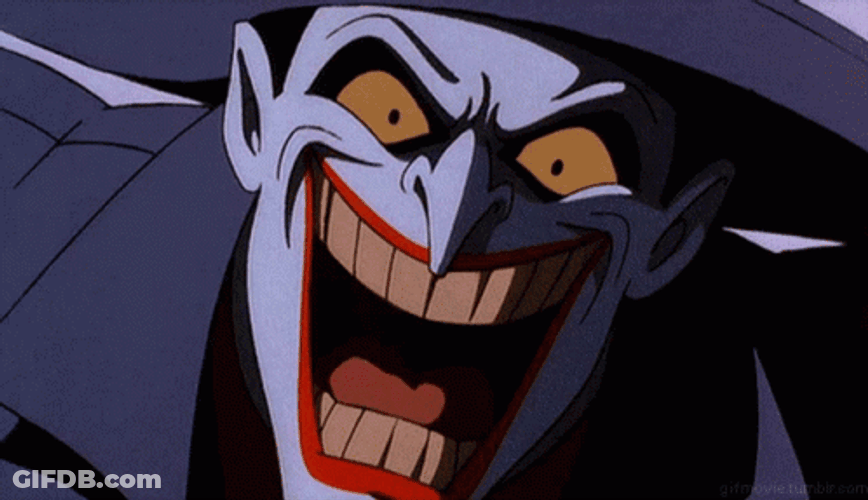 Animated Joker Laughing Close Up GIF