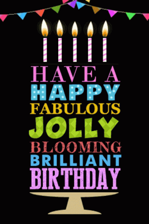 Animated Jolly Birthday Wishes GIF