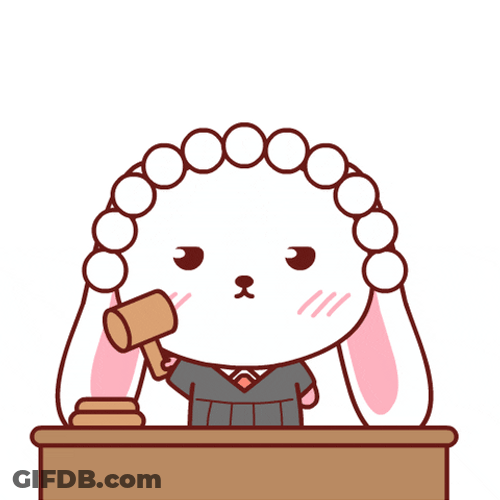 Animated Judge No Lawyer GIF