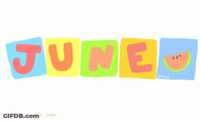 Animated June Monthly Logo GIF