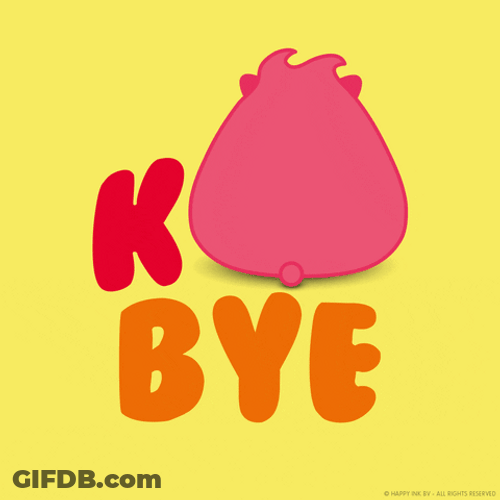 Animated K Bye With Animated Hamster GIF