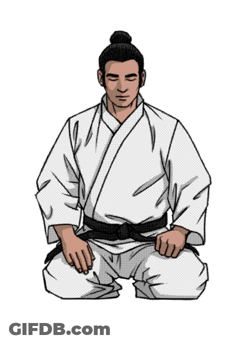 Animated Karate Rei Bow Down GIF