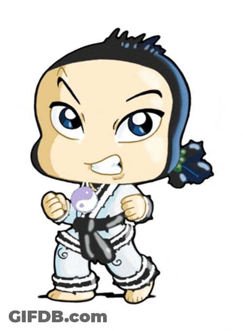 Animated Kid Judo Chop GIF