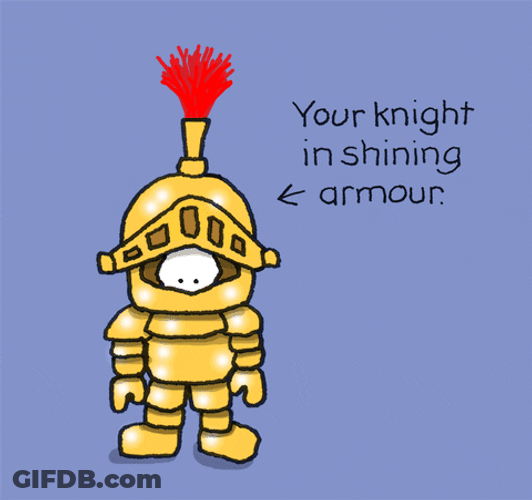 Animated Knight In Shining Armor GIF
