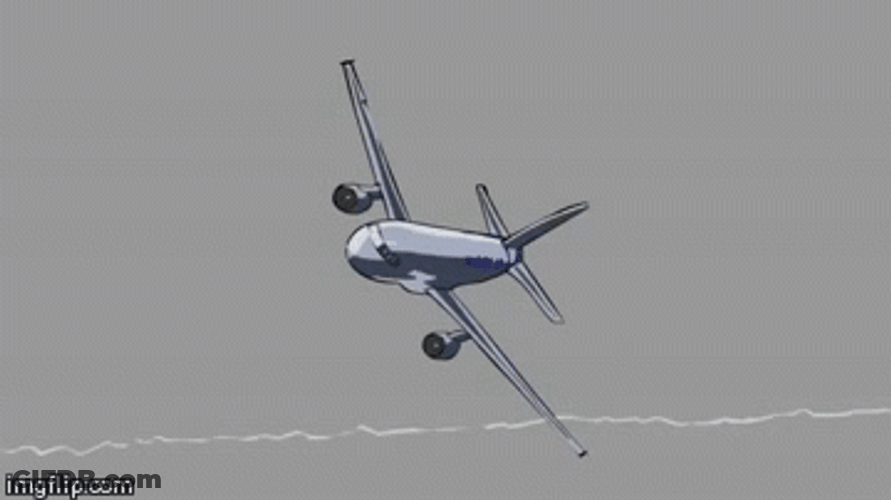 Animated Large Explosion Plane Crash GIF