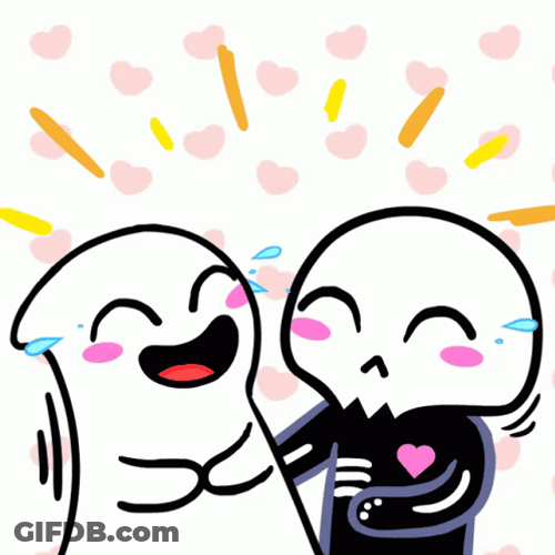 Animated Laughing Skeleton Ramen Ghost GIF