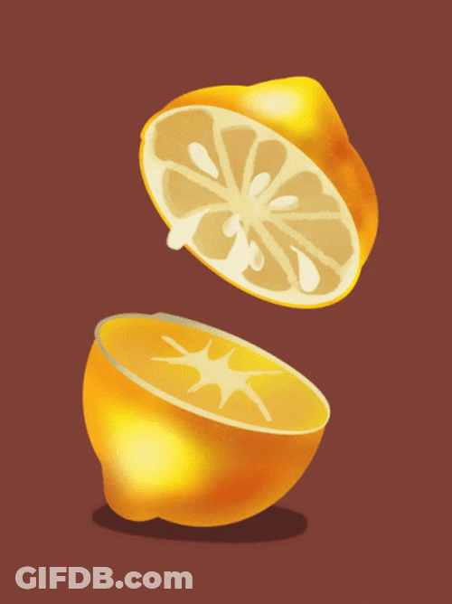Animated Lemon With Pulp GIF