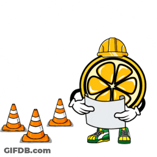 Animated Lemon Work In Progress Delay GIF