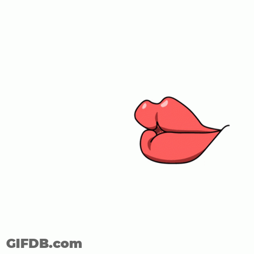 Animated Lips Popping Bubble Gum GIF