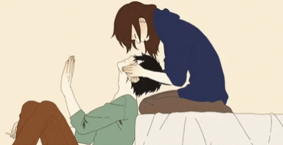 Animated Love Honobono Log Couple GIF